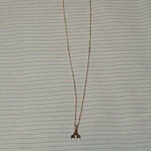 Disney Parks castle rose gold necklace